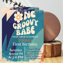 UNE Bébé Groovy 1er Anniversaire Groovy Une Margue