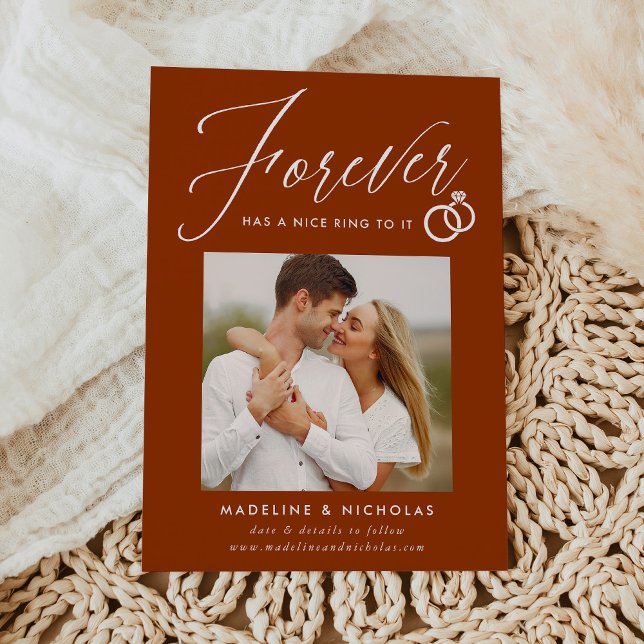 Invitation Une Belle Bague À Elle Rouille Fiançailles Faire-p (Créateur téléchargé)