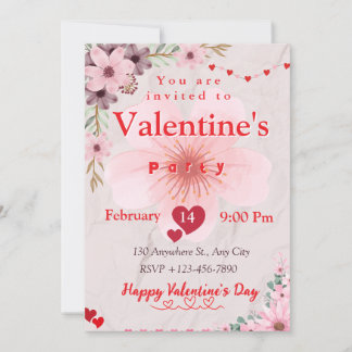 Invitation Une belle nuit - La fête de la Saint-Valentin pour