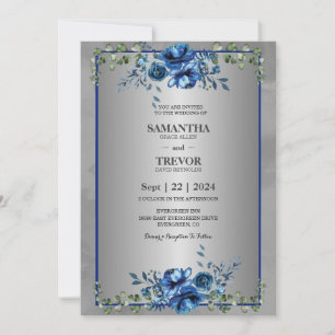 Invitation Une célébration d'amour en argent