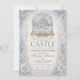 Invitation Une Célébration Magique de Château d'Hiver Anniver