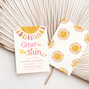 Invitation Une dans la Fille du Soleil 1er Anniversaire