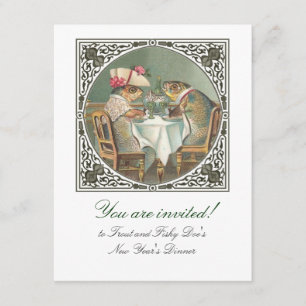 Invitation Une date de poisson personnalisable