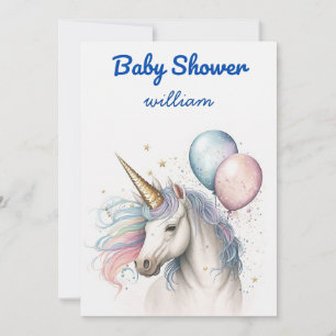 Invitation Une douche de Rainbows et Unicorns