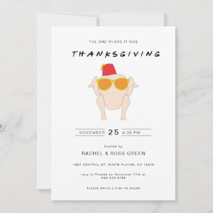 Invitation Une drôle d'invitation de Thanksgiving avec la Tur