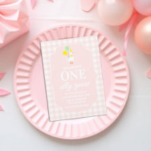Une drôle d'oie Gingham 1er anniversaire