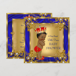 Invitation Une ethnie très royale du Baby shower Prince