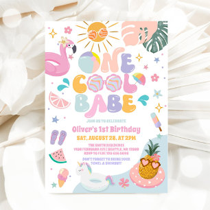 Invitation Une fête au bord de la piscine pour une fille supe