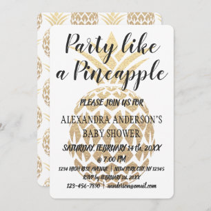 Invitation Une fête comme un Baby shower d'ananas