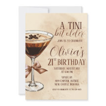 Une fête d'anniversaire au martini espresso un peu