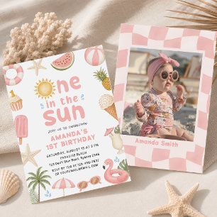 Invitation Une fête d'anniversaire au soleil sur la plage d'é