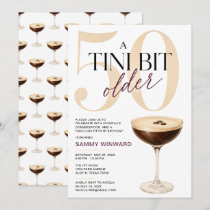 Invitation Une fête d'anniversaire de 50 ans un peu plus âgée