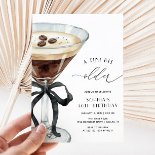 Invitation Une Fête D'anniversaire Espresso Martini Un Peu Pl