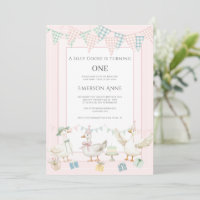 Une fête d'anniversaire rose pour une petite oie