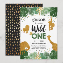 Une fête d'anniversaire sauvage d'animaux de