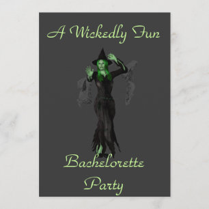 Invitation "Une fête de bachelorette féerique" avec Witch