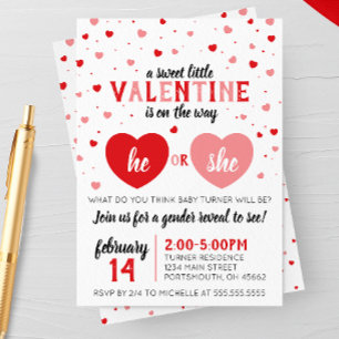 Invitation Une fête de la Saint Valentin pour la révélation d