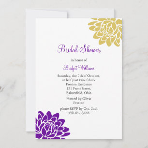 Invitation Une Fête de l'mariée aux fleurs de Lotus (violet)