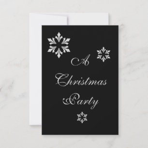 Invitation "Une fête de Noël" - Flammes de neige gris hiver [