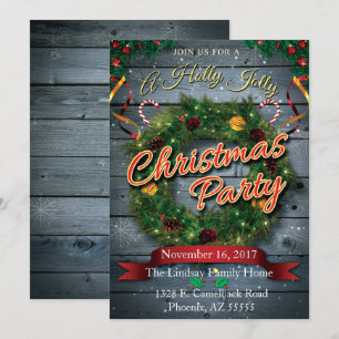 Invitation Une fête de Noël joyeuse et festive