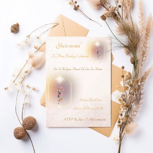 Invitation Une fête magique la fin d’anniversaire de maman