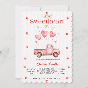 Invitation Une fête prénatale camion Petit Chéri