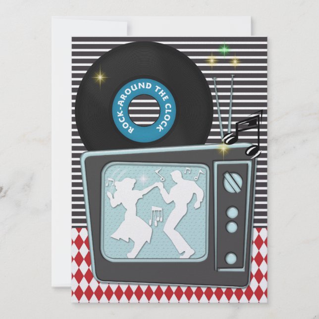 Invitation Une fête royale Rockin' Party 2 - SRF (Devant)