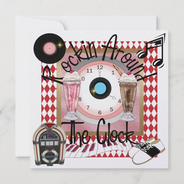 Invitation Une fête royale Rockin' Party - SRF (Devant)