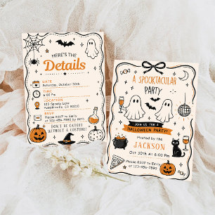 Invitation Une fête Spooktacular Halloween Ghost