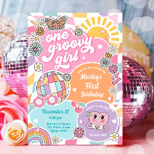 Une fille Super Retro Preppy Varsity Anniversaire