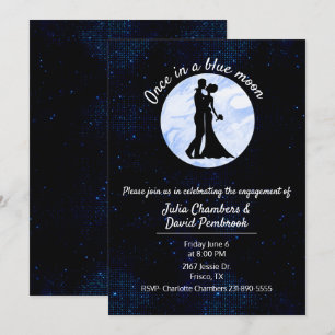Invitation Une fois dans la Blue Moon Engagement Party
