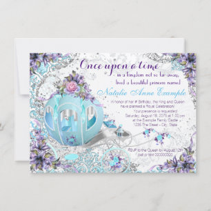Invitation Une fois, Fairy Tale Princess Anniversaire