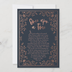 Invitation Une Fois Sur Un Baby shower De Histoire