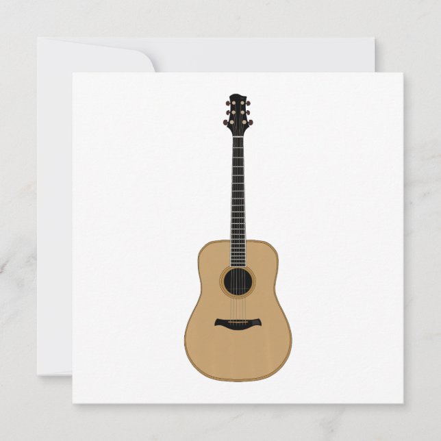 Invitation Une jolie guitare (Devant)