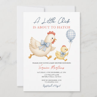 Invitation Une jolie petite poussin est sur le point d'éclore