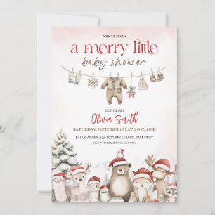 Invitation Une joyeuse petite baby shower de vêtements de for