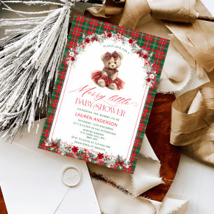Invitation Une joyeuse petite baby shower tartan