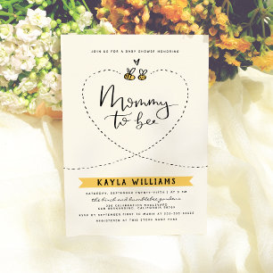 Invitation Une Maman Rustique Pour Être Un Baby shower Neutre