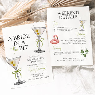 Invitation Une mariée dans un tinéraire de soirée Tini Bit Ba