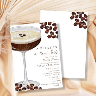 Invitation Une mariée dans une Baby Shower Martini pour la ma