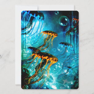 Invitation Une méduse formidable dans un monde sous-marin d'i