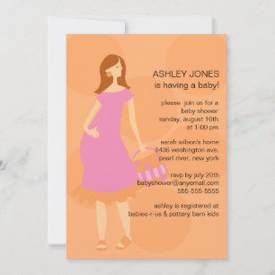 Invitation Une mère de sang neutre, petite fille, douche