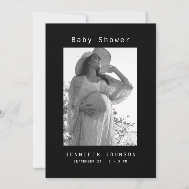 Invitation Une mère noire - être un Baby shower photo (Devant)