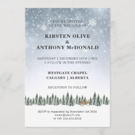 Invitation UNE MERVEILLE D'HIVER| Mariage