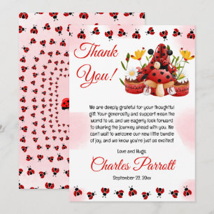 Invitation Une Mignonne Petite Ladybug Est En Chemin De Baby