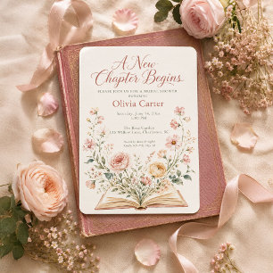 Invitation Une Nouvelle Page Commence Baby Shower