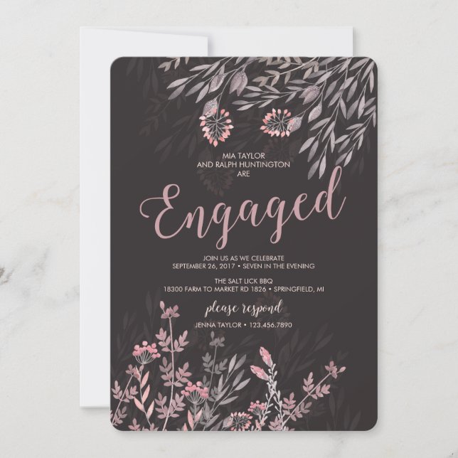 Invitation Une nuit d'été pour la fête de l'engagement des Ma (Devant)