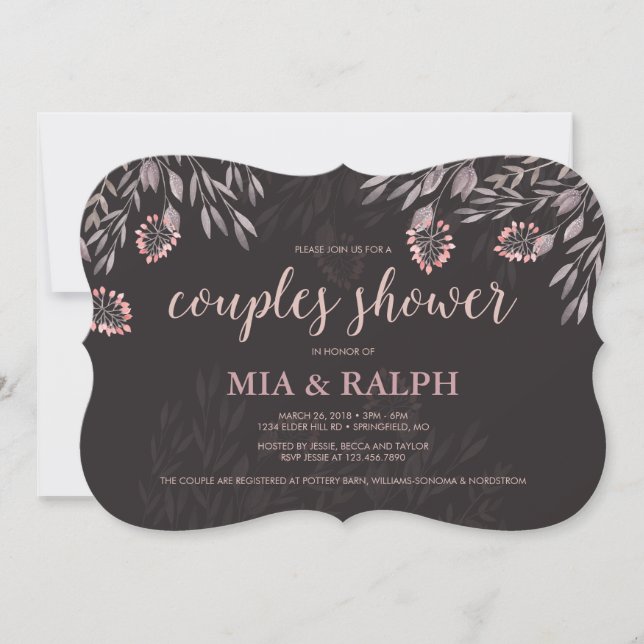 Invitation Une nuit d'été rêve Mariage Couples douche (Devant)