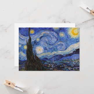 Invitation Une nuit étoilée : Saint Remy par Vincent Van Gogh