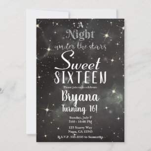Invitation Une Nuit Sous les Étoiles Ciel de Nuit Sombre Swee